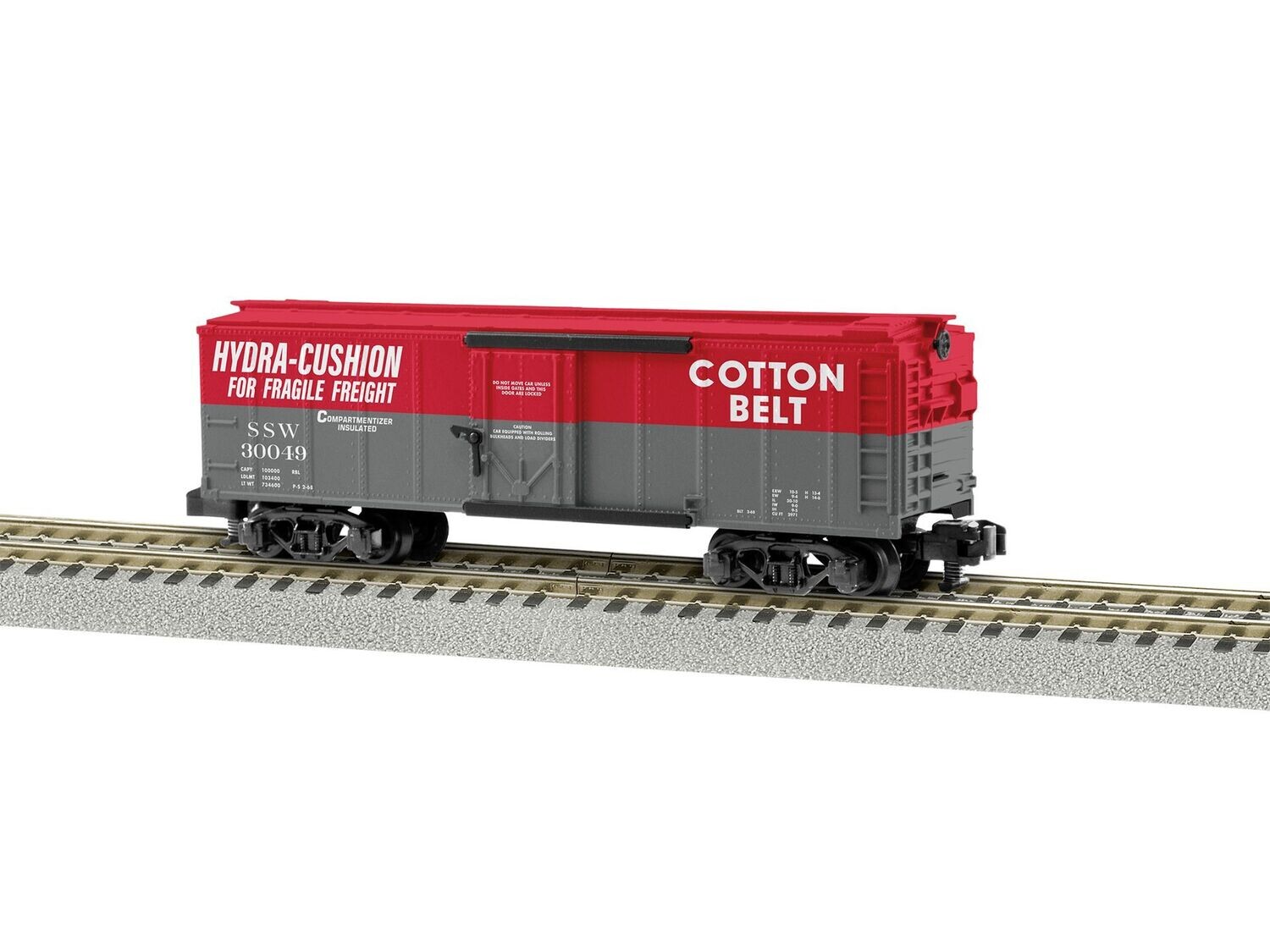 COTTON BELT INSULATED; HYDRA-CUSHION" BOXCAR #30049; LNL 2219372; New (2022).