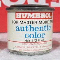 HUMBROL "AUTHENTIC COLOR" MC-28; (Green Leather) ENAMEL; 1/2 oz can. (1 only)