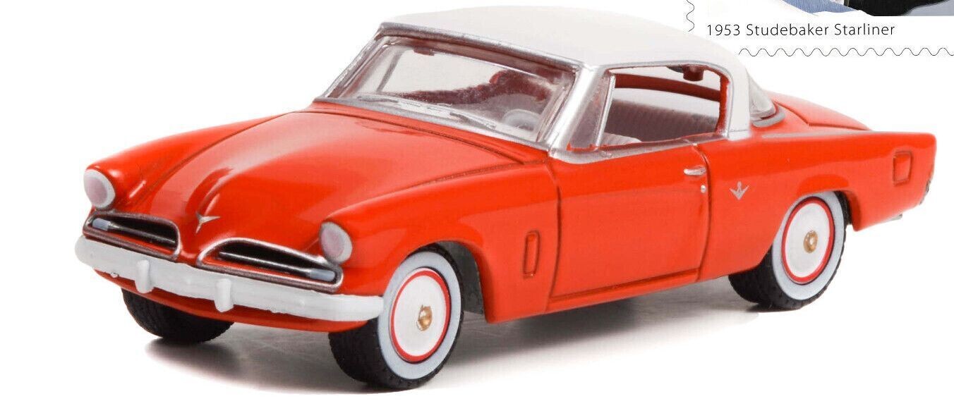 STUDEBAKER; 1963 STARLINER; red with white roof; new in original packaging; (Greenlight); have 11