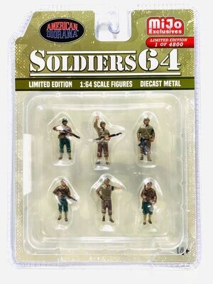 ARMY SOLDIERS (6 different); MIJO; New in original packaging.