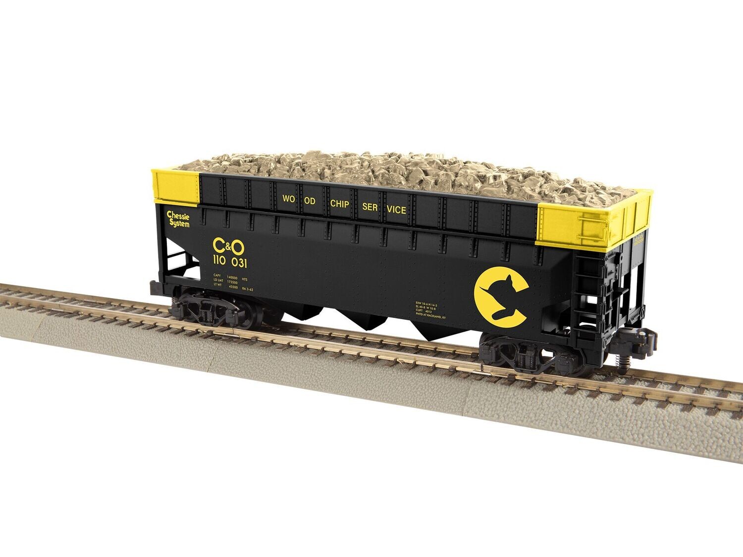 C&O CHESSIE WOOD CHIP HOPPER #110031; Lionel #2219261; New; boxed