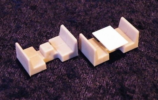 SEATS: CAFE BOOTHS, (10 pcs); Palace Car Co # 5005; plastic injections; CLOSE-OUT; (have 3);  Usable for any other purpose.
