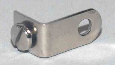 BRACKET, nickel, for Wide-gauge linkage to boiler shell; with screw.
