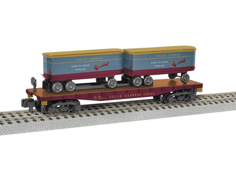 2319160  POLAR EXPRESS TOFC FLAT CAR; with 2 trailers. KC; 2023; NIB  (have 4).