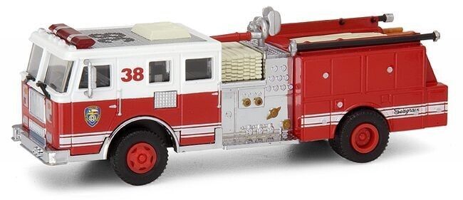 CODE 3 #02451 HOUSTON SEAGRAVE FIRE ENGINE; MIB;  (1 only)