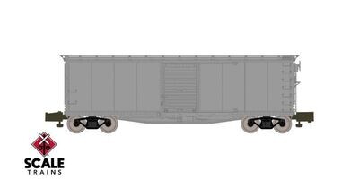 ​BOXCAR; UNDECORATED; Highrail/Scale; Bettendorf trucks; ScaleTrains #75155; NIB; (have 2)