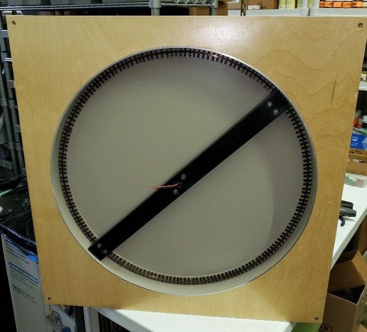 TURNTABLE; assembled & motorized. 20" diameter; "Concrete" base and walls; Pit rail installed; Bridge installed and wired. New. Built and ready to ship. (1 only).