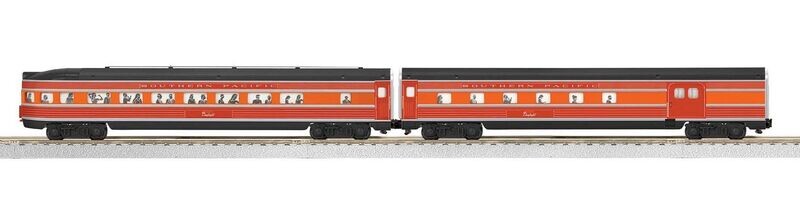 SOUTHERN PACIFIC  HEAVYWEIGHT PASS.;  2-pack; Lionel 47918; (Combine & Observation cars); 2016