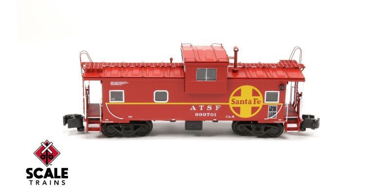 SANTA  FE  E.V.  CABOOSE #999713; new (ScaleTrains #75102); Highrail , with scale wheels & couplers included.
