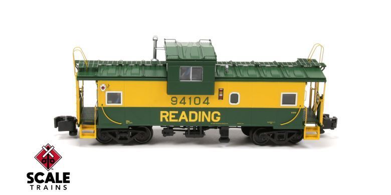 READING  E.V. CABOOSE #94110; new (ScaleTrains #75118); Highrail , with scale wheels & couplers included.