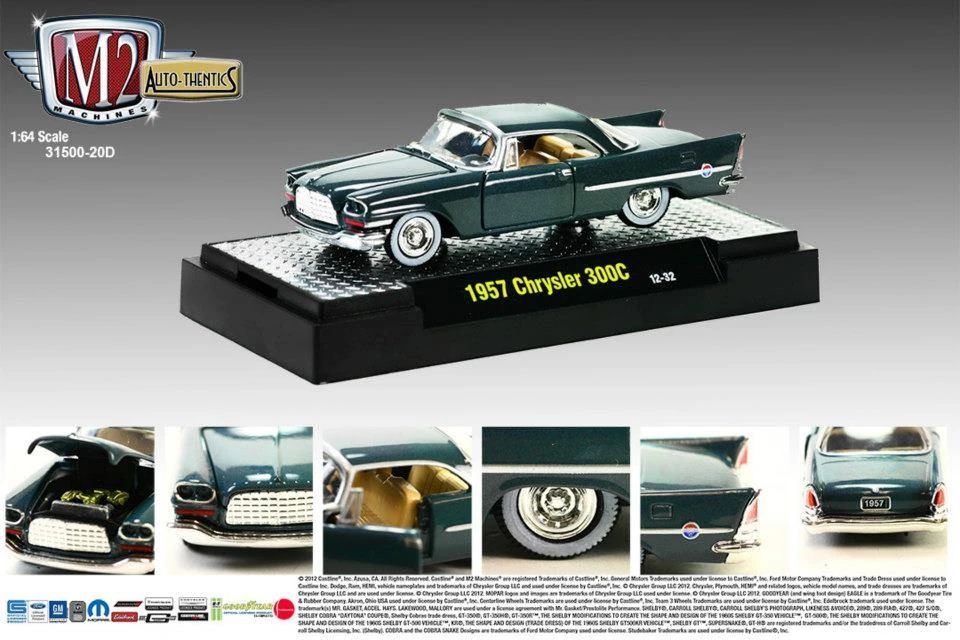 1957 CHRYSLER 300C; M2 Auto-thentics #31500; new in original packaging; (have 3 left)