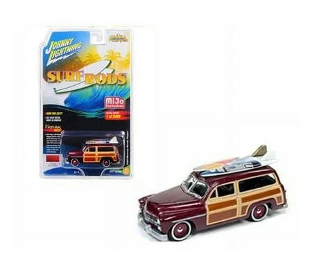 1950 MERCURY WOODY WAGON with Surfboards; JOHNNY LIGHTNING; new in original packaging; have 3.