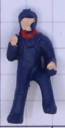 Moe/Joe/Smitty figures (dark blue) for Operating Lumber cars & Walking Brakeman cars; PA13A845.