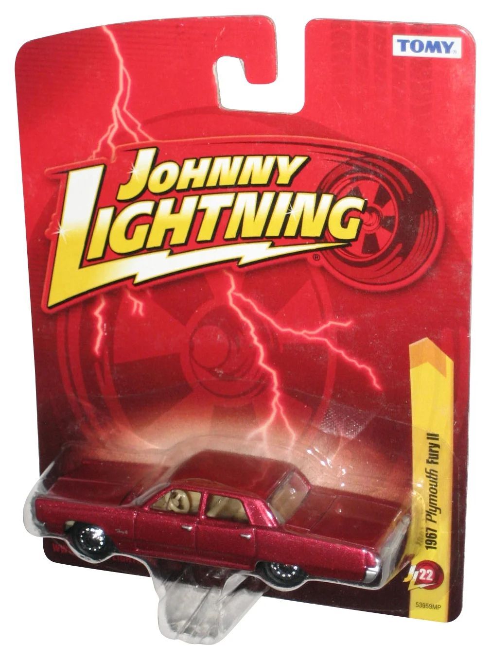 1967 PLYMOUTH FURY II:   new in pkg; (have 3);  Johnny-Lightning