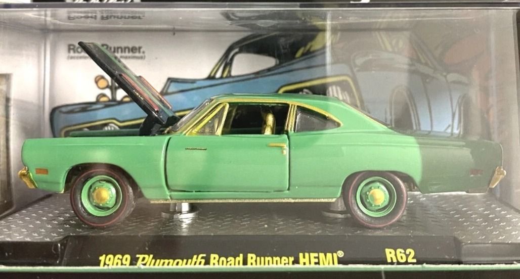 1969 PLYMOUTH ROAD RUNNER HEMI, M2M; (have only 1); new in pkg; see Note.