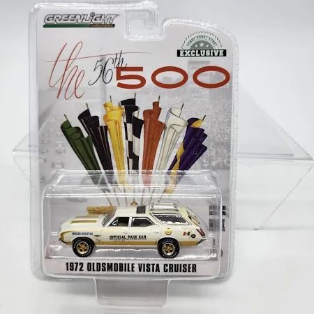 OLDSMOBILE VISTA CRUISER; 1972 ; white & gold; Greenlight; (new in pkg); (have 2)