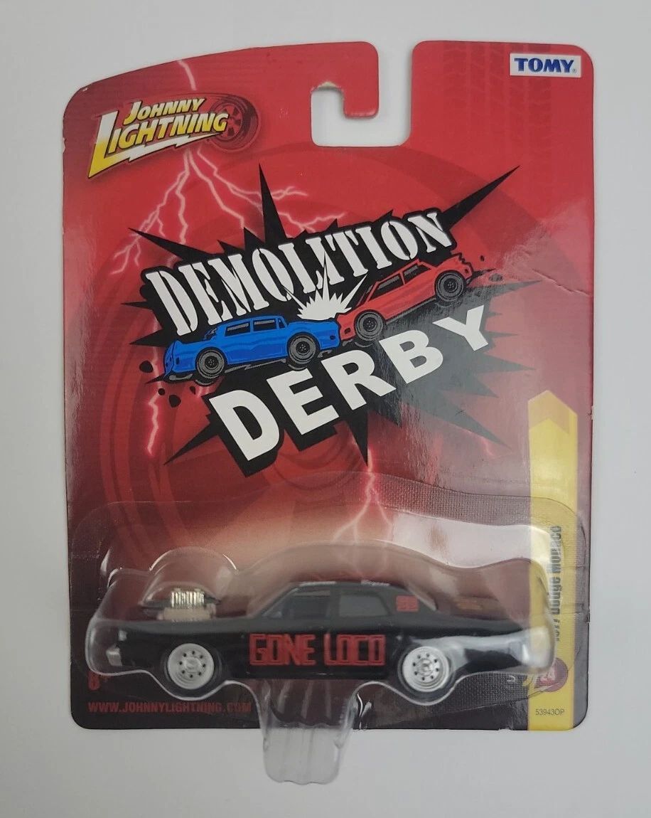 DODGE MONACO "DEMOLITION DERBY"; 1971; Black; (Johnny Lightning); (new in pkg); (have 3).