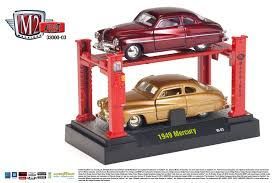 MERCURY 2-DOOR COUPE (2); 1949; M2  AUTO-LIFT; burgundy & gold; (new in pkg); (have 1)