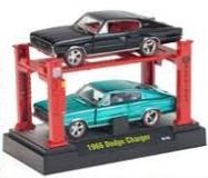 DODGE CHARGER 2-DOOR COUPE (2); 1966; M2  AUTO-LIFT; black & blue-green; (new in pkg); (have 1)
