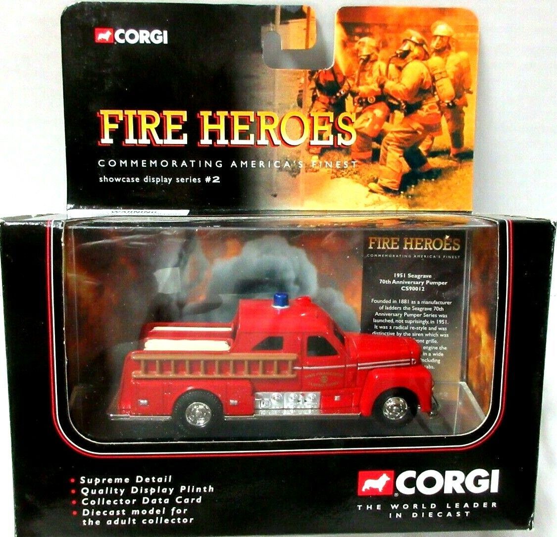 FIRE TRUCK: SEAGRAVE PUMPER, 1951; SAN FRANCISCO  FIRE DEPT; CORGI S-scale; CS90012; (new in pkg); (have 1)