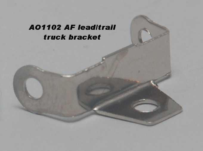 BRACKET, nickel, for O-gauge trailing & pilot trucks (e.g., 401-style)
