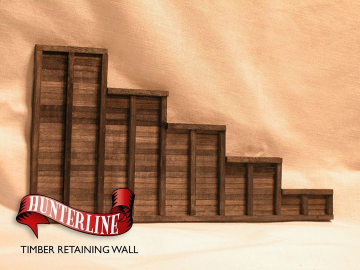 TIMBER RETAINING WALL: Precut wood kit; Hunterline; (have 1)---CLOSEOUT PRICE