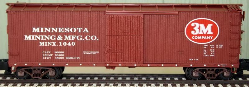 3M Wood-sided Double-Sheathed Boxcar #1040; NIB; SHS # 02057