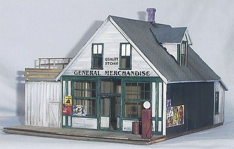 "OPHIR GENERAL MERCHANDISE STORE" ;  Laser-cut wood kit with detail parts; B&S #109