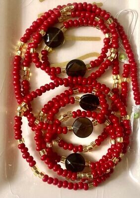 Red + Gold + Smoky Quartz
" I manifest positive energy in my life today".
