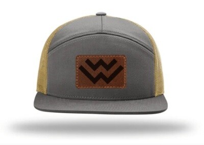 Charcoal/Old Gold 7 Panel Trucker