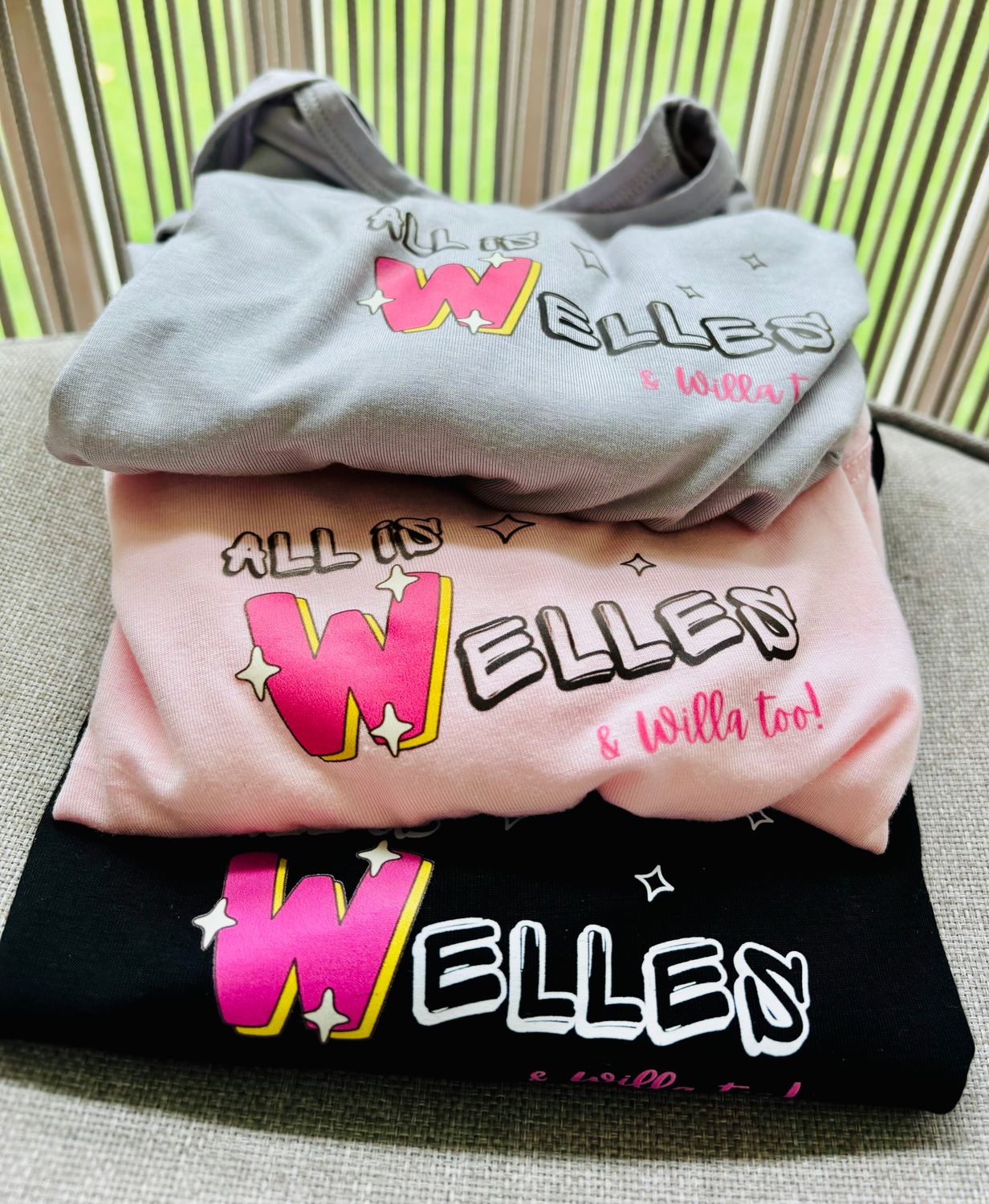 All is Welles &amp; Willa too! Onesie