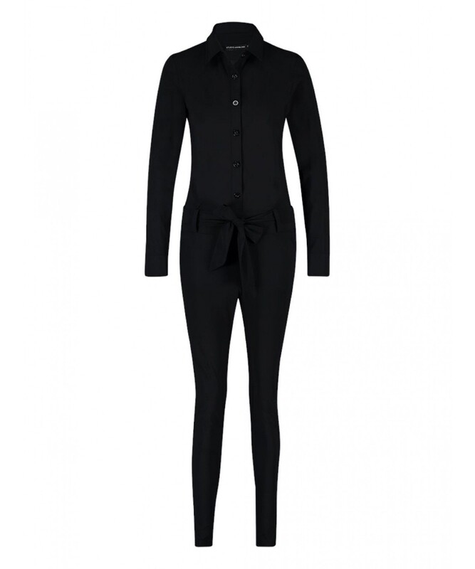 Angelique jumpsuit ls, zwart