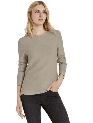 Tom Tailor trui, dusty alabaster melange