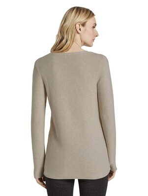 Tom Tailor trui, dusty alabaster melange