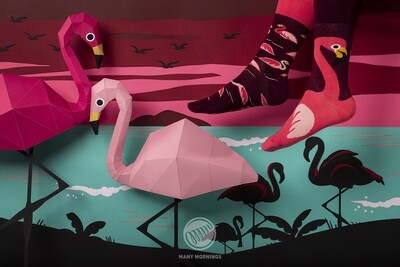 Many Mornings Pink Flamingo