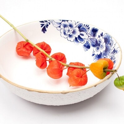 Blauw Bloesem saladeschaal