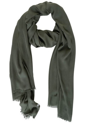 Cecil sjaal in effen kleur, utility olive