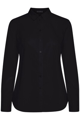 Fransa blouse met lange mouwen, zwart