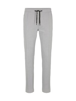 Tom Tailor jogger met piquéstructuur, light grey knitted structure
