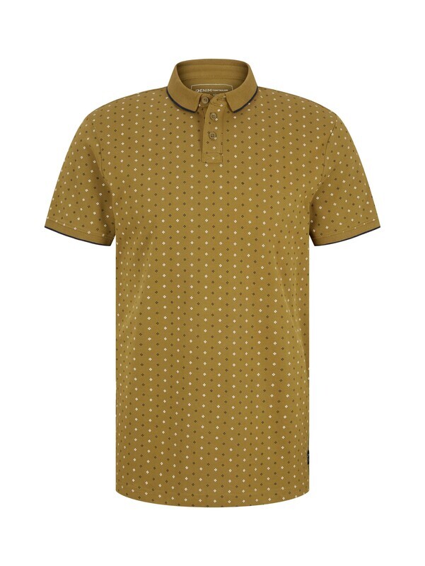 Tom Tailor poloshirt met patroon, light olive regular
