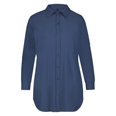 Plus Basics blouse long ls, blauw