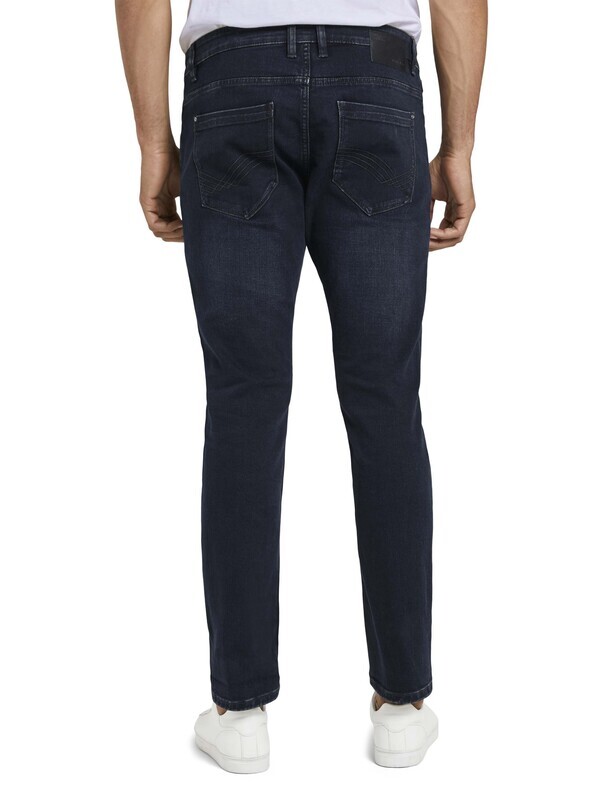 Tom Tailor Josh regular slim jeans, dark stone blue black denim