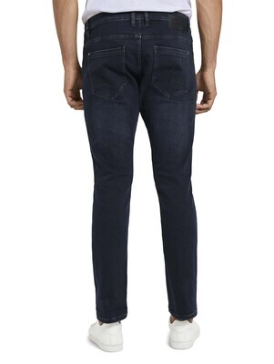 Tom Tailor Josh regular slim jeans, dark stone blue black denim