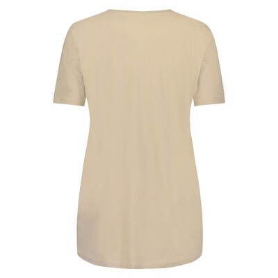 Plus Basics t-shirt v-hals, panna