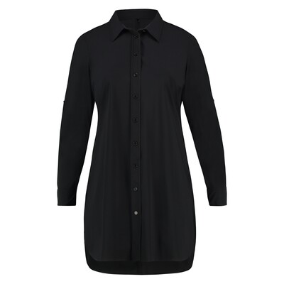 Plus Basics blouse long ls, zwart