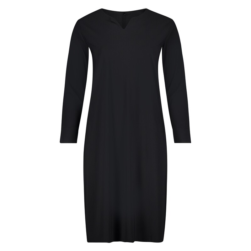 Plus Basics dress ls, zwart