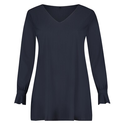 Plus Basics Ruche top ls, navy