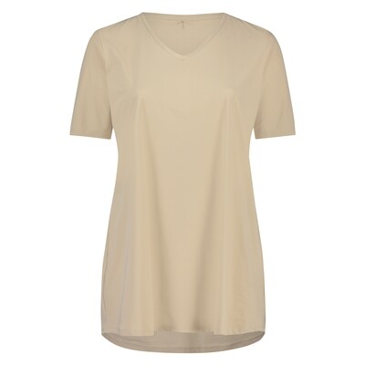 Plus Basics t-shirt v-hals, panna