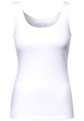 Cecil top in effen kleur, wit