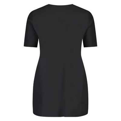 Plus Basics t-shirt v-hals, zwart